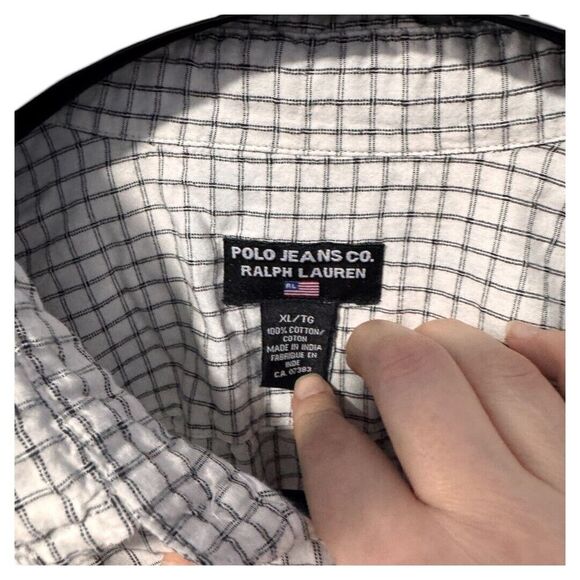 Polo Ralph Lauren western style pearl snap long sleeve XL mens button down shirt - Picture 3 of 3